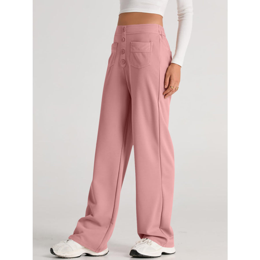 High Waist Wide Leg Pants Apparel and Accessories