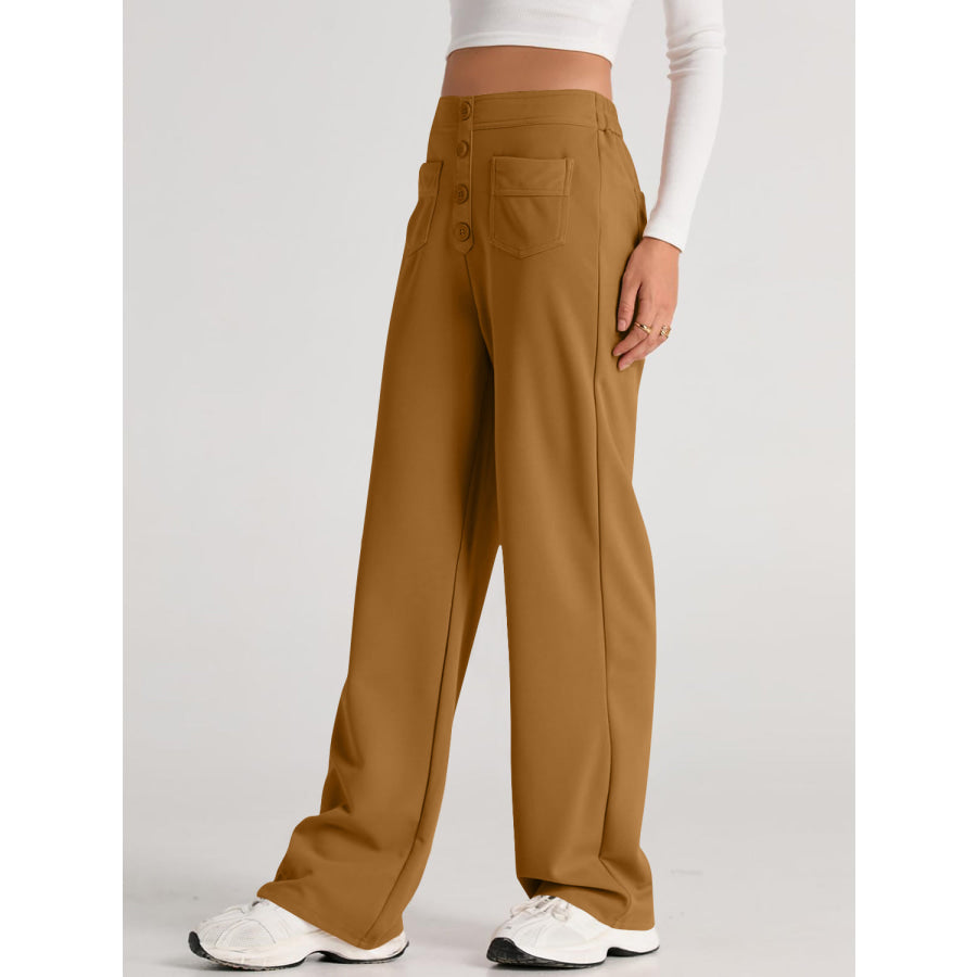 High Waist Wide Leg Pants Apparel and Accessories