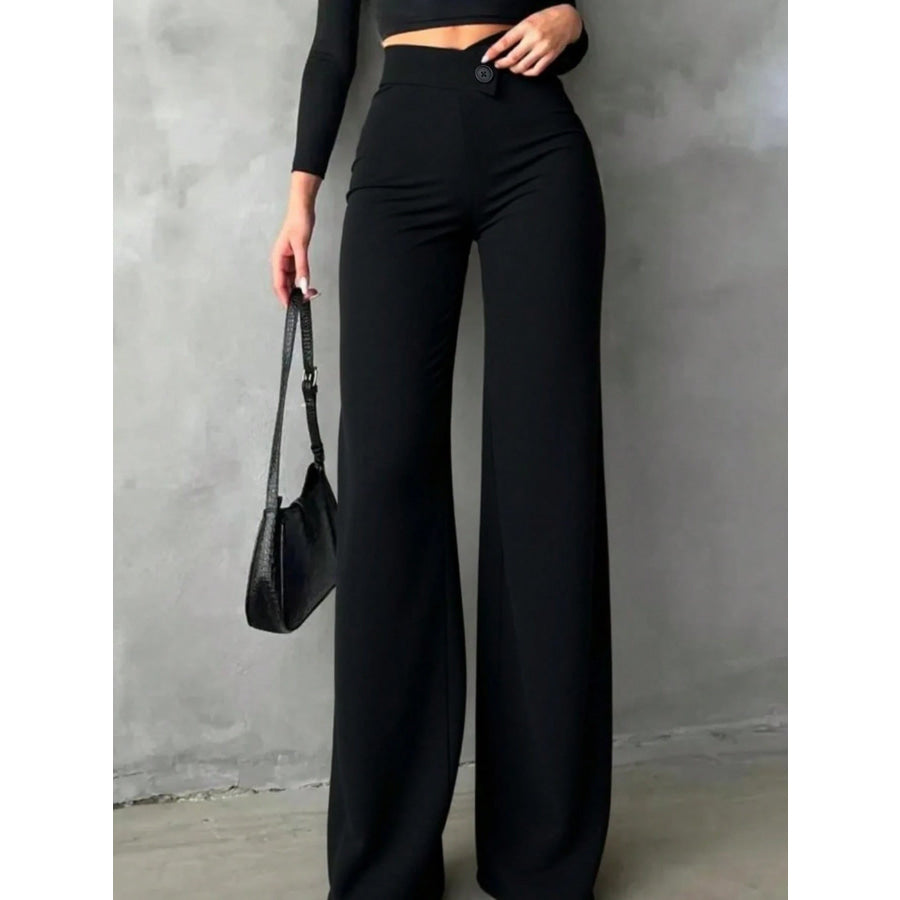 High Waist Wide Leg Pants Apparel and Accessories