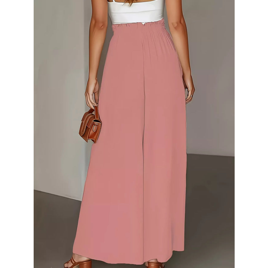 High Waist Wide Leg Pants Apparel and Accessories