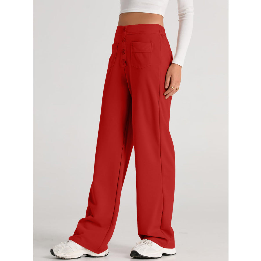 High Waist Wide Leg Pants Apparel and Accessories