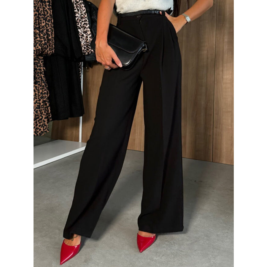 High Waist Wide Leg Pants Apparel and Accessories