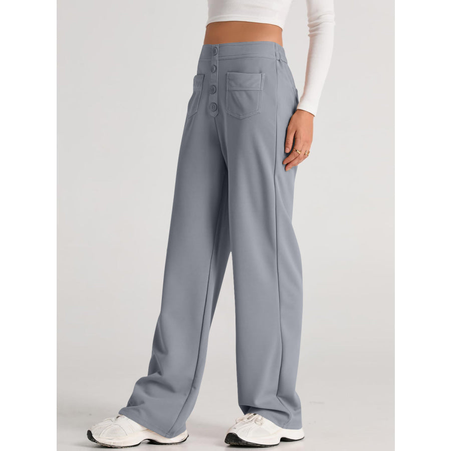 High Waist Wide Leg Pants Apparel and Accessories