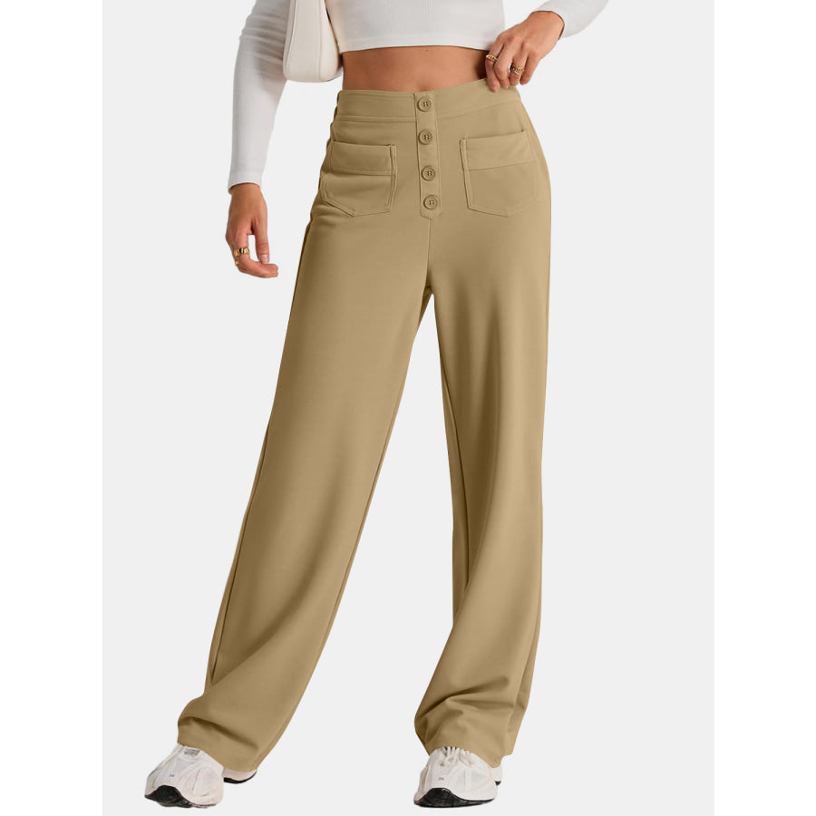 High Waist Wide Leg Pants Apparel and Accessories