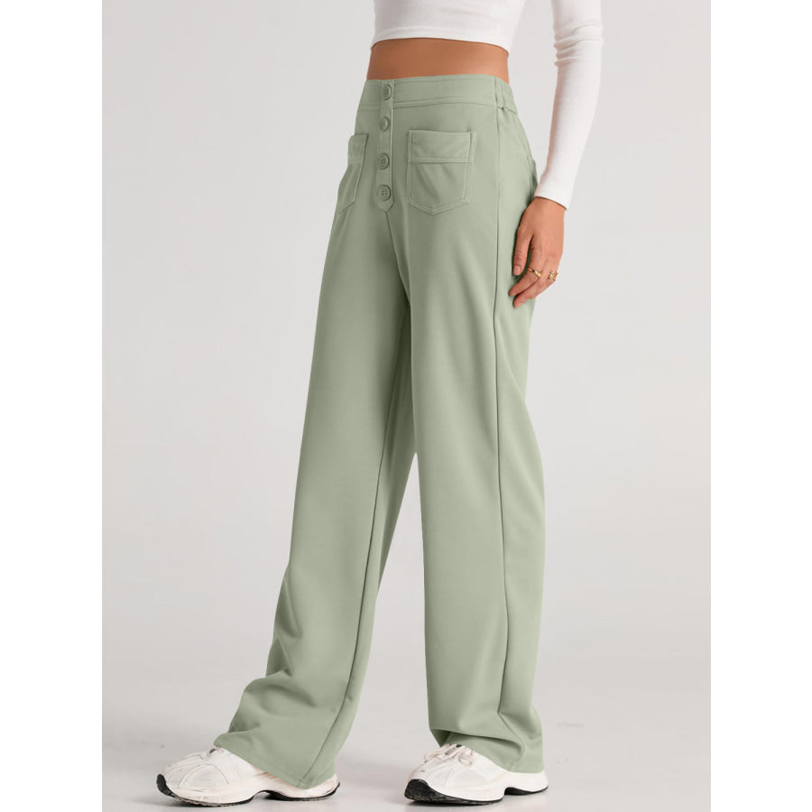 High Waist Wide Leg Pants Apparel and Accessories