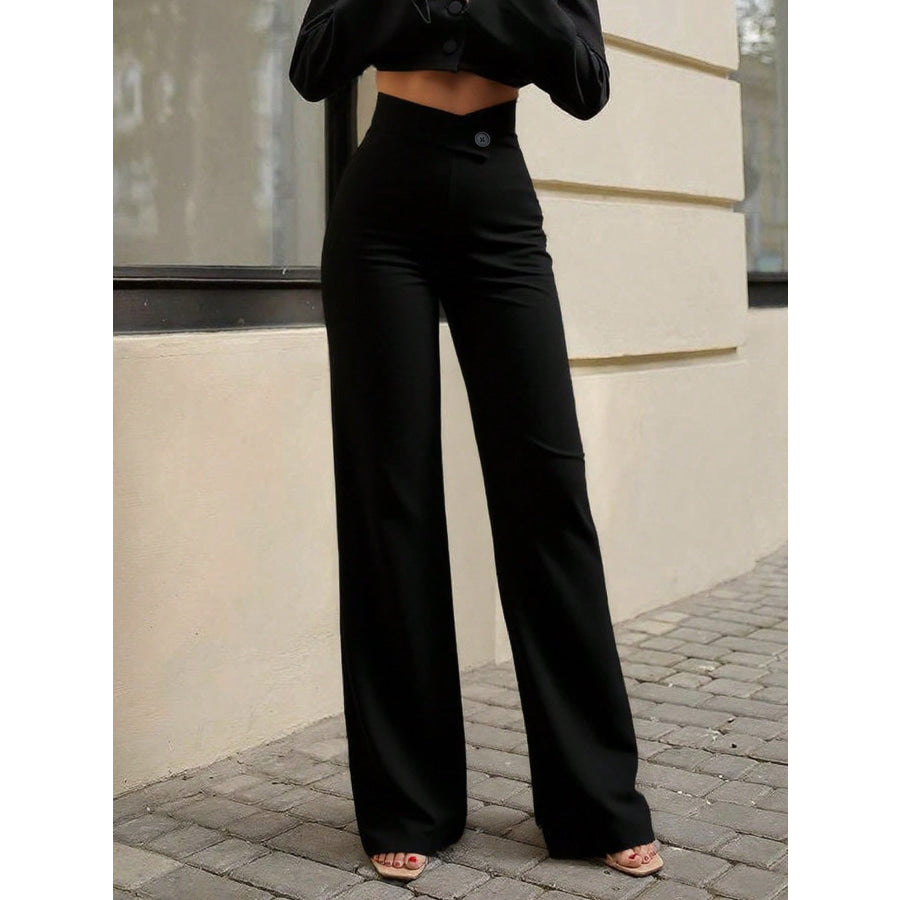High Waist Wide Leg Pants Apparel and Accessories