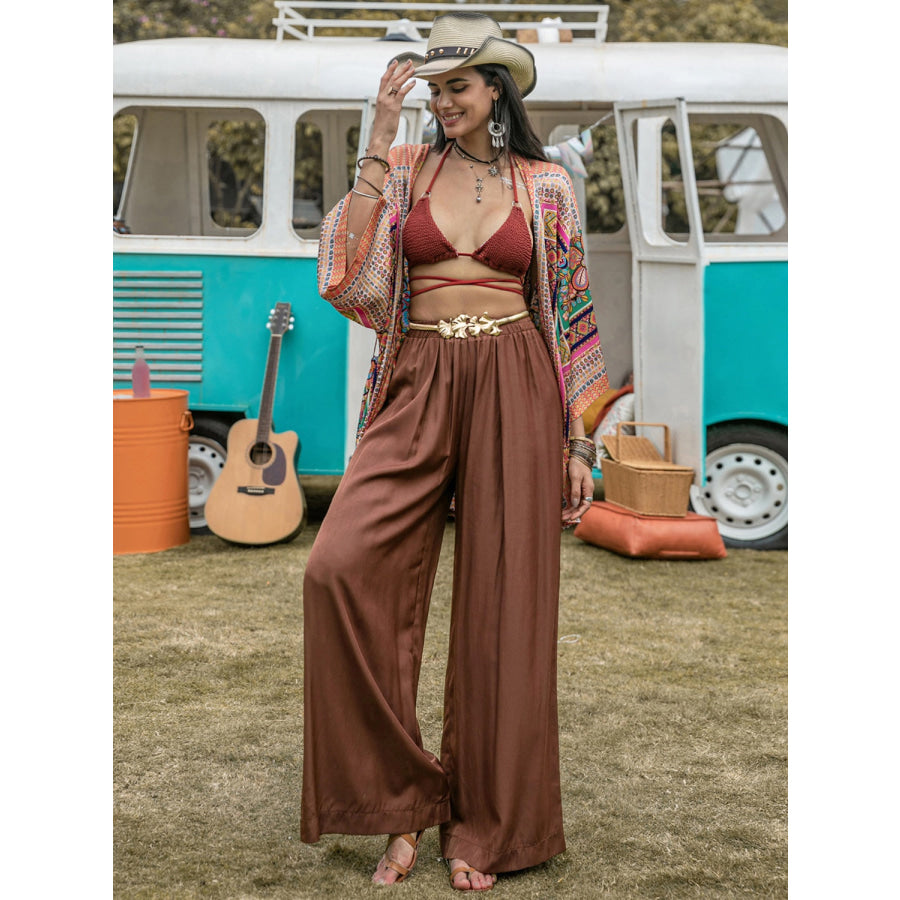 High Waist Wide Leg Pants Apparel and Accessories