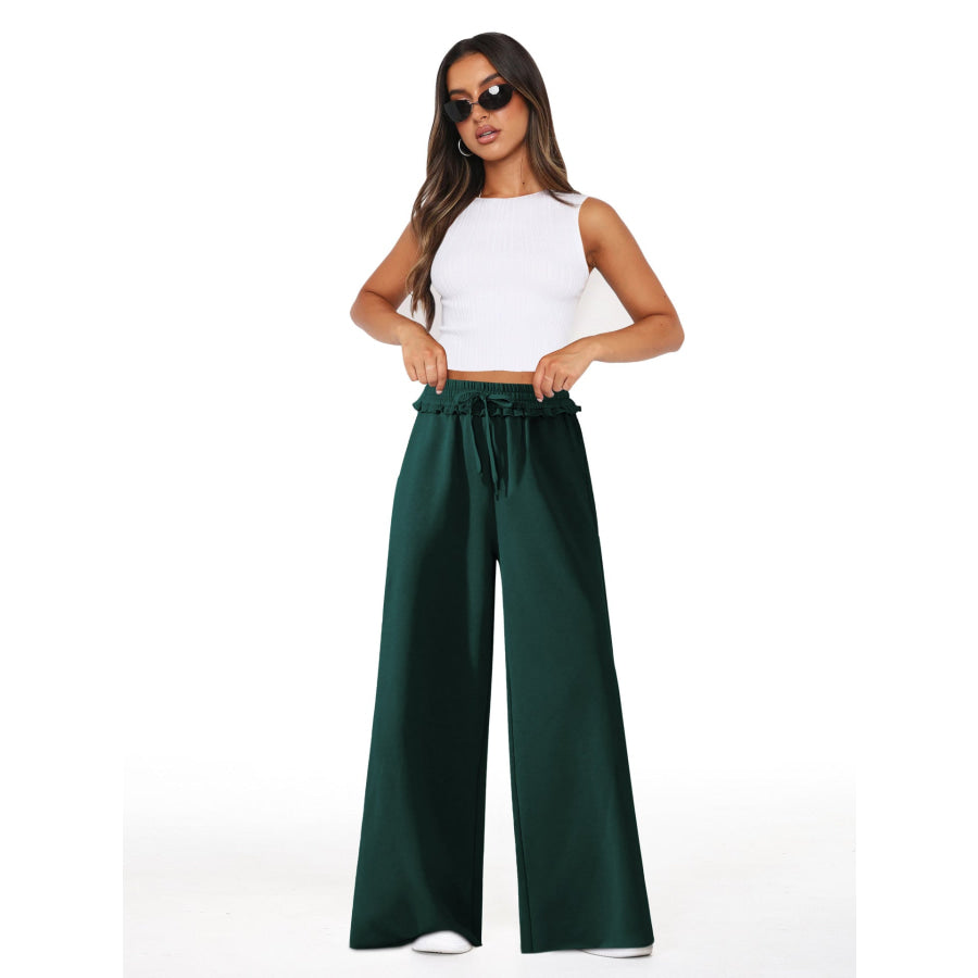 High Waist Wide Leg Pants Apparel and Accessories