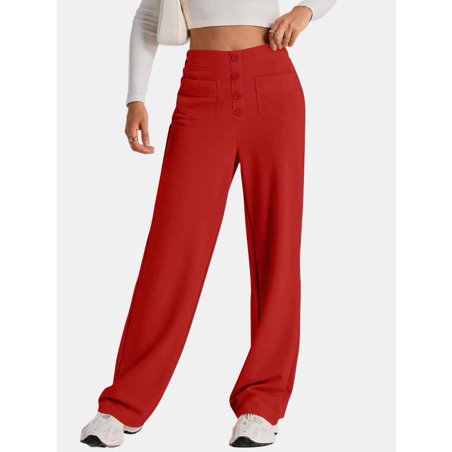 High Waist Wide Leg Pants Apparel and Accessories