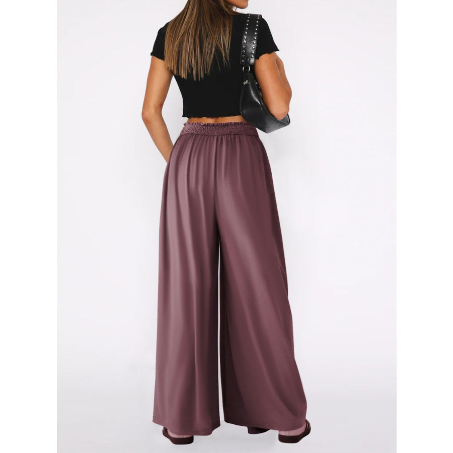 High Waist Wide Leg Pants Apparel and Accessories
