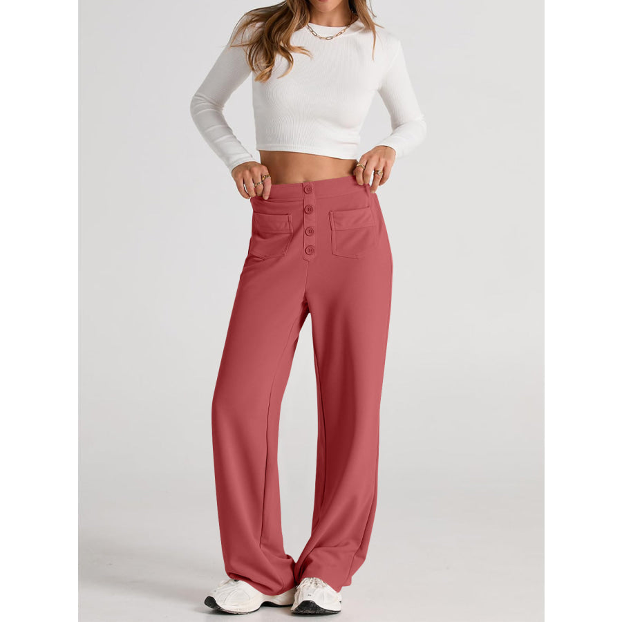 High Waist Wide Leg Pants Apparel and Accessories