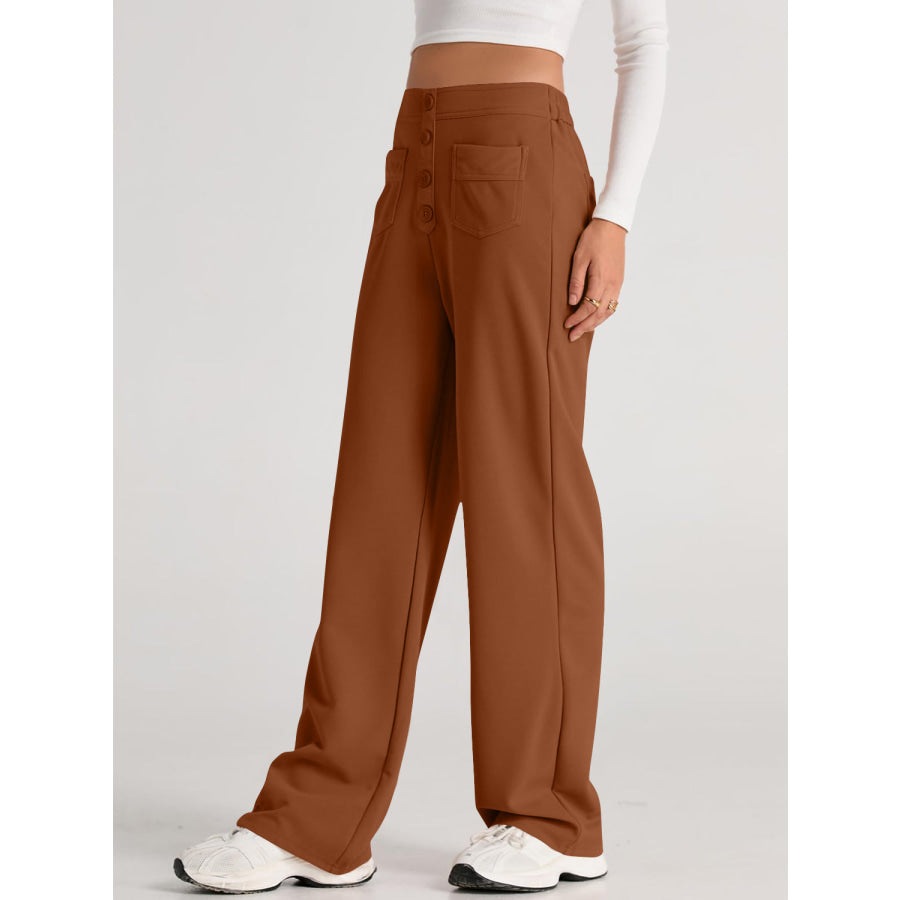 High Waist Wide Leg Pants Apparel and Accessories