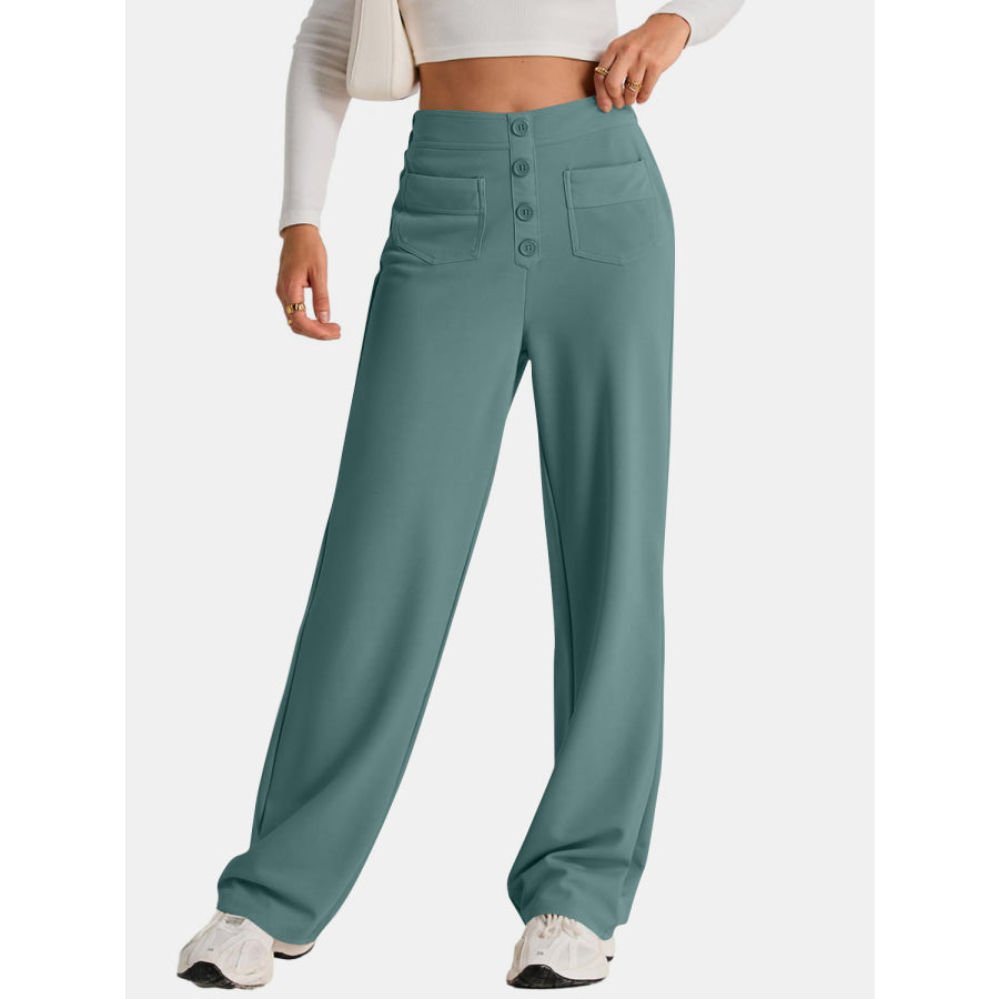 High Waist Wide Leg Pants Apparel and Accessories