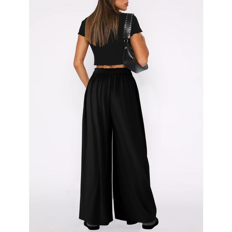 High Waist Wide Leg Pants Apparel and Accessories