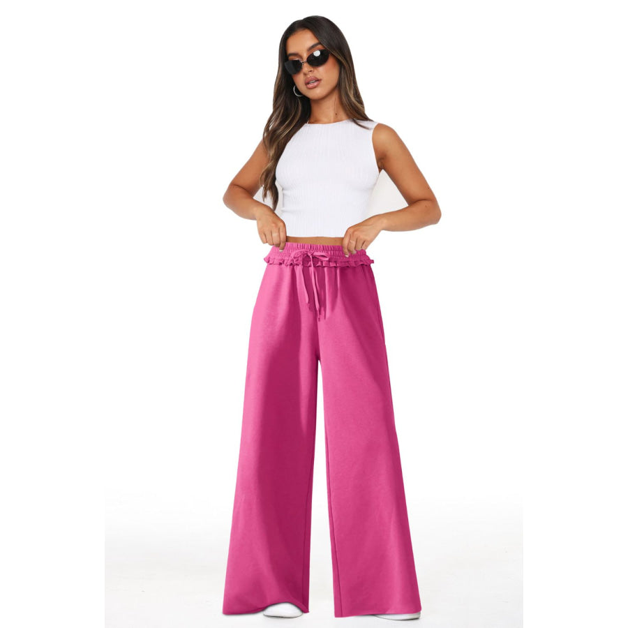 High Waist Wide Leg Pants Apparel and Accessories