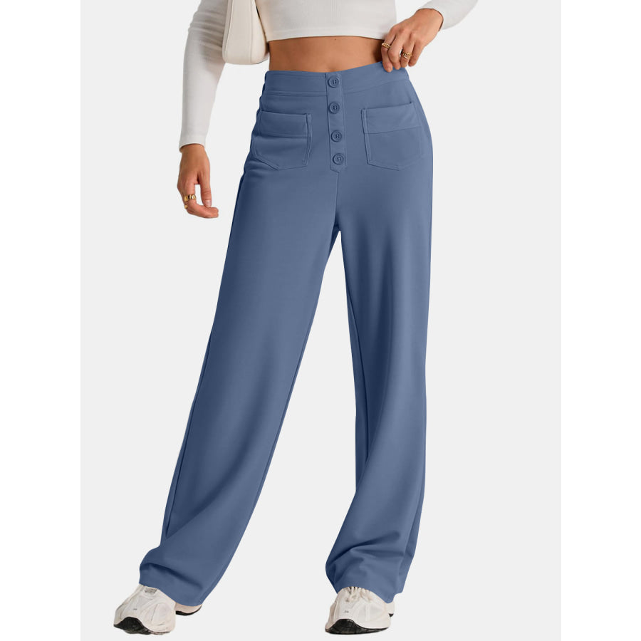 High Waist Wide Leg Pants Apparel and Accessories