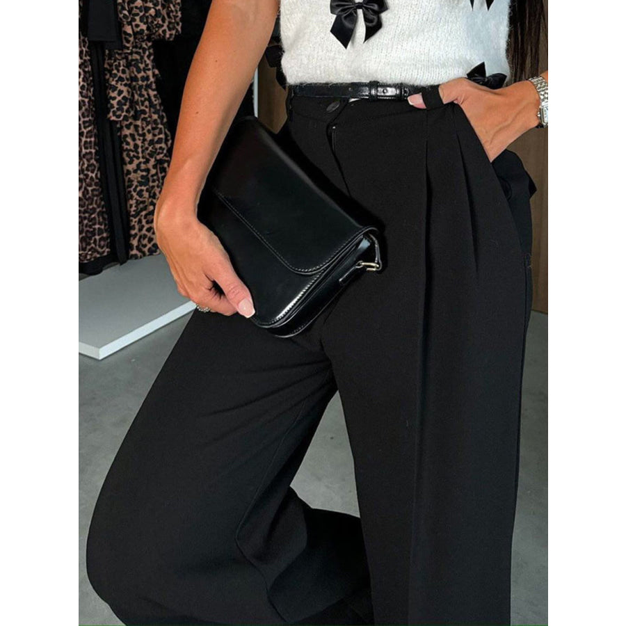 High Waist Wide Leg Pants Apparel and Accessories