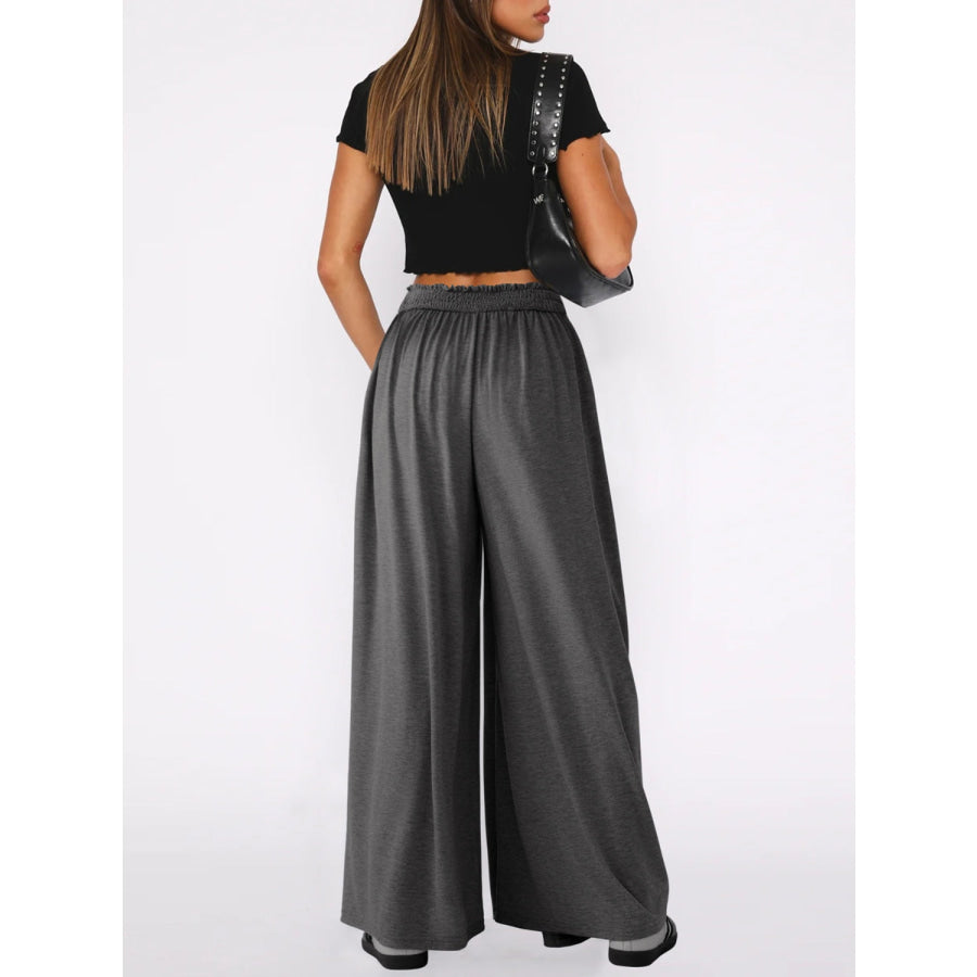 High Waist Wide Leg Pants Apparel and Accessories