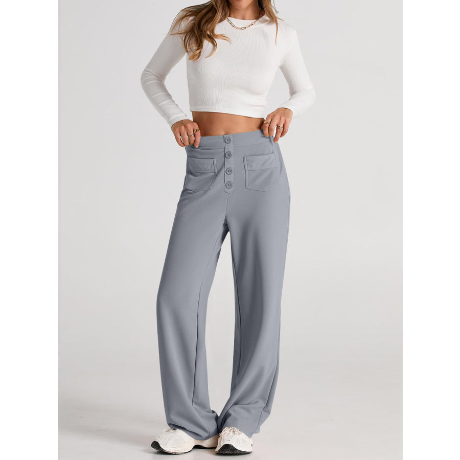 High Waist Wide Leg Pants Apparel and Accessories