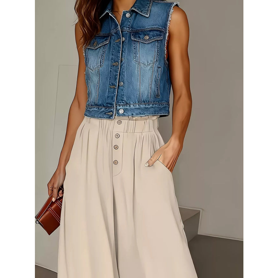 High Waist Wide Leg Pants Apparel and Accessories