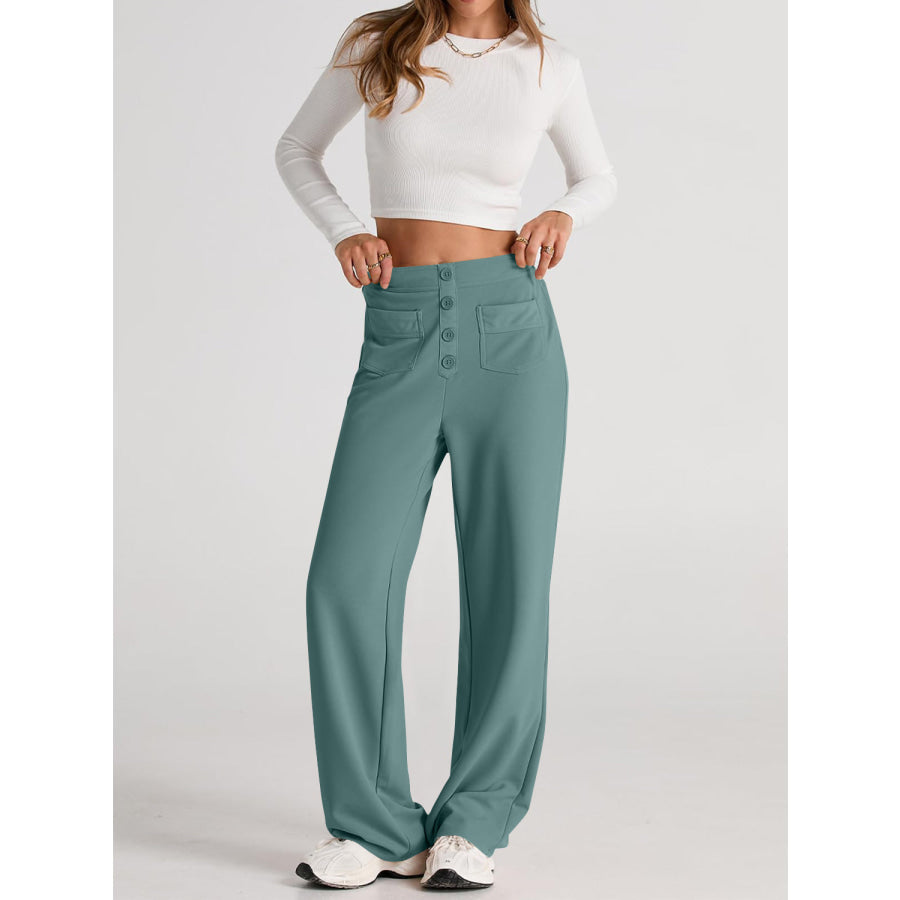 High Waist Wide Leg Pants Apparel and Accessories