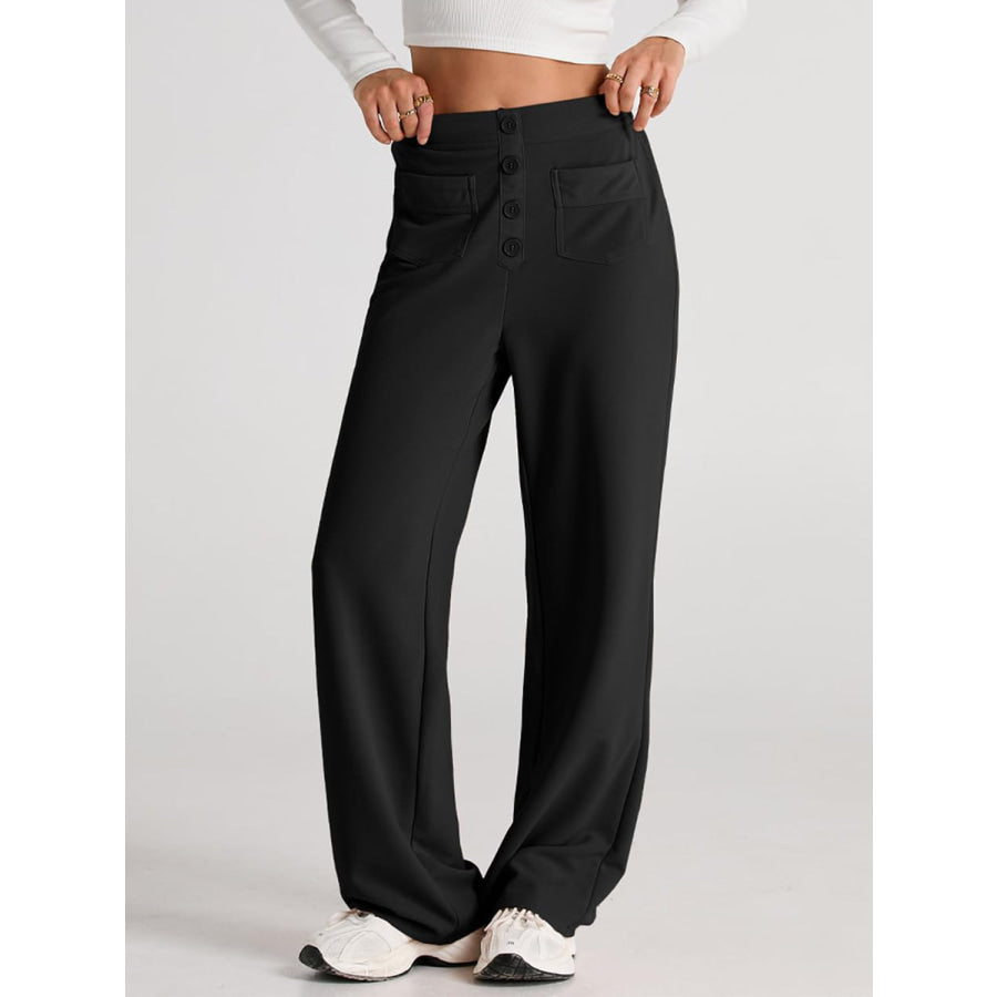 High Waist Wide Leg Pants Apparel and Accessories