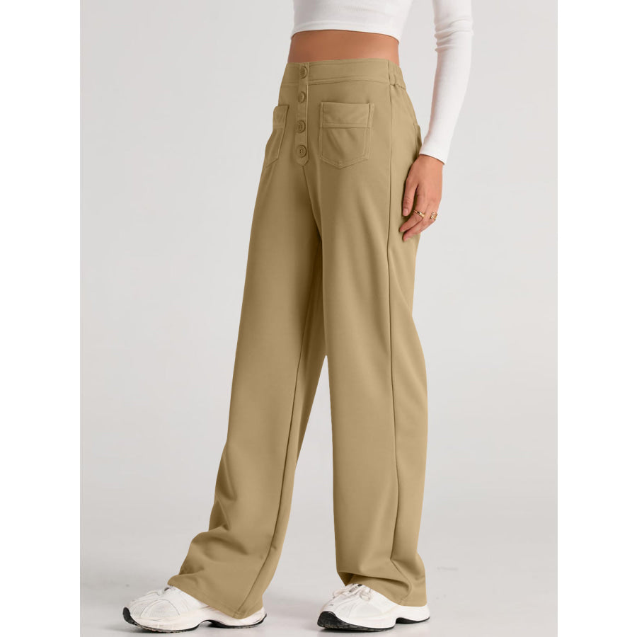 High Waist Wide Leg Pants Apparel and Accessories