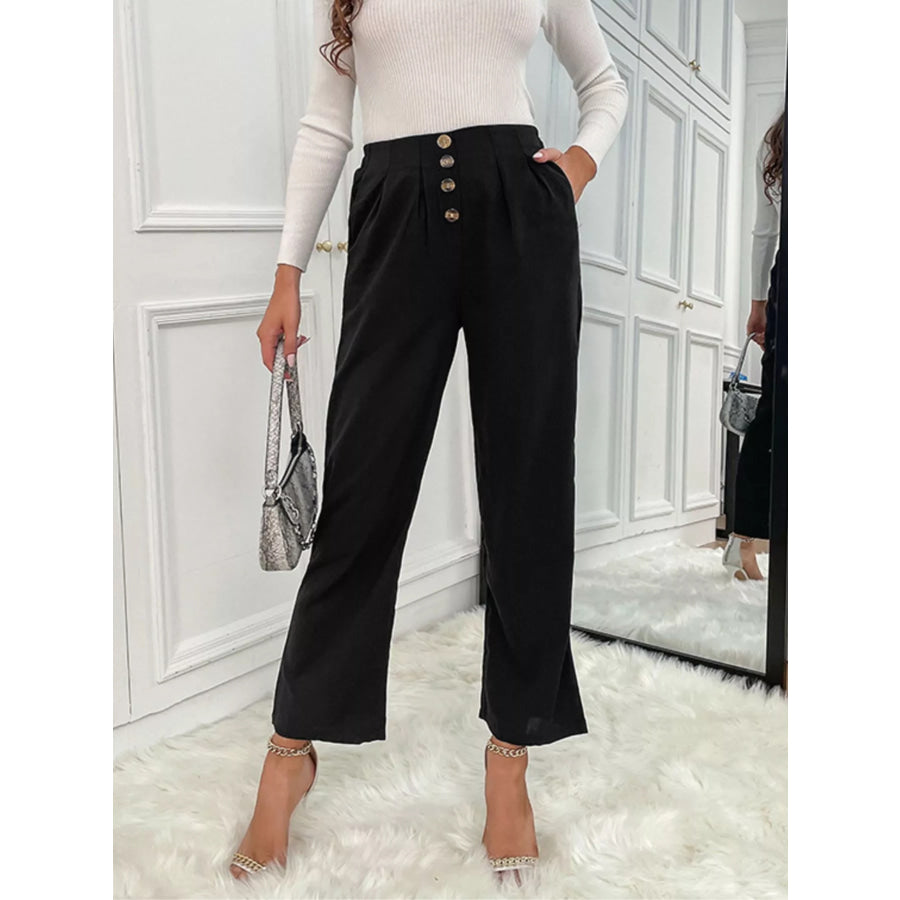 High Waist Wide Leg Pants Apparel and Accessories