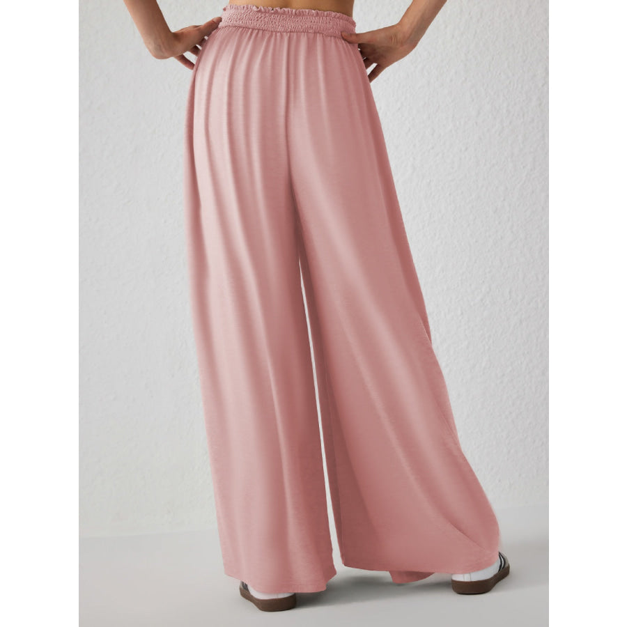 High Waist Wide Leg Pants Watermelon pink / S Apparel and Accessories