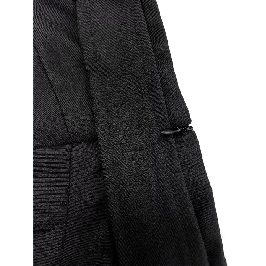 High-Waisted A-Line Midi Skirt with Belted Detail
