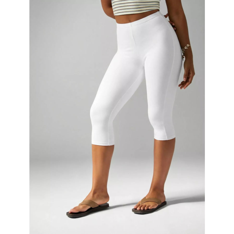 High-Waisted Active Capri Leggings Apparel and Accessories