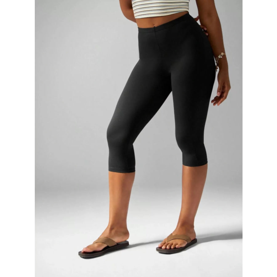 High-Waisted Active Capri Leggings Apparel and Accessories