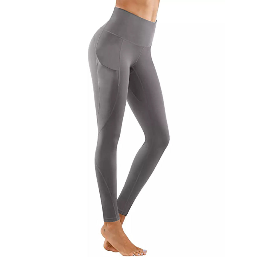 High-Waisted Active Leggings with Pocket Apparel and Accessories