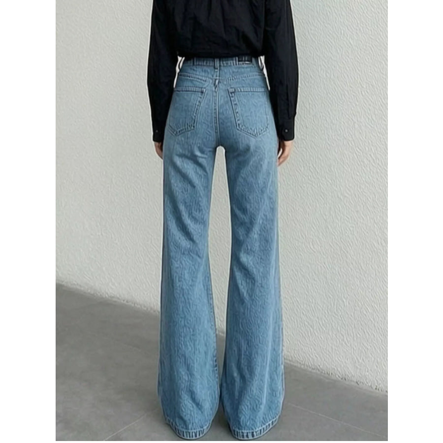 High-Waisted Bootcut Jeans Apparel and Accessories