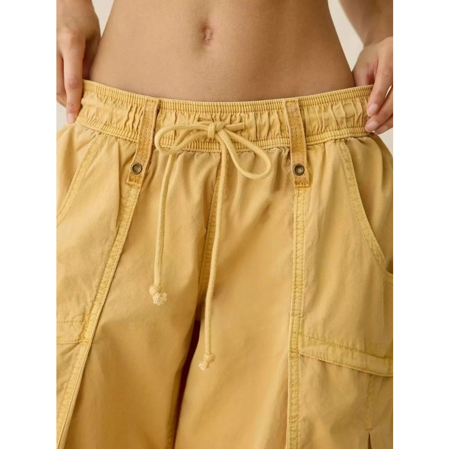 High-Waisted Cargo Wide-Leg Pants Apparel and Accessories