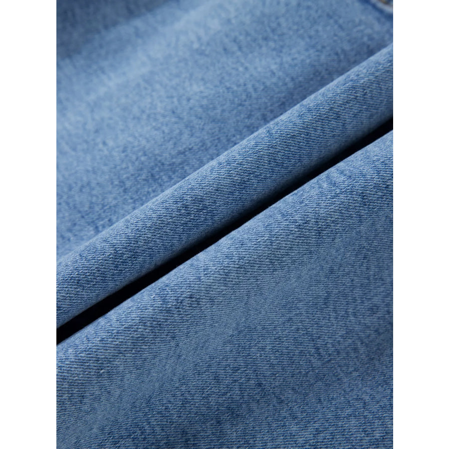 High-Waisted Denim Shorts Apparel and Accessories