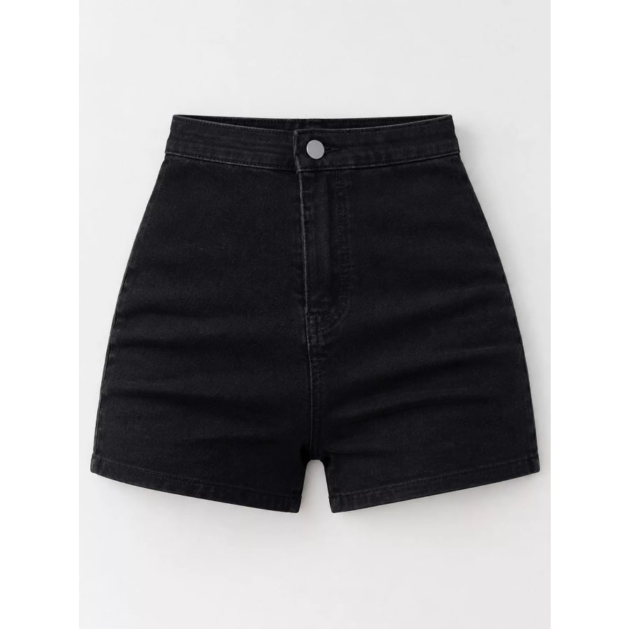High-Waisted Denim Shorts Apparel and Accessories
