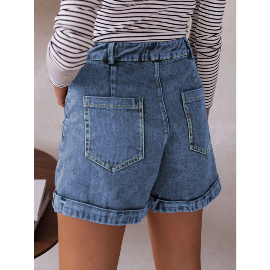 High-Waisted Denim Shorts Medium / 4 Apparel and Accessories