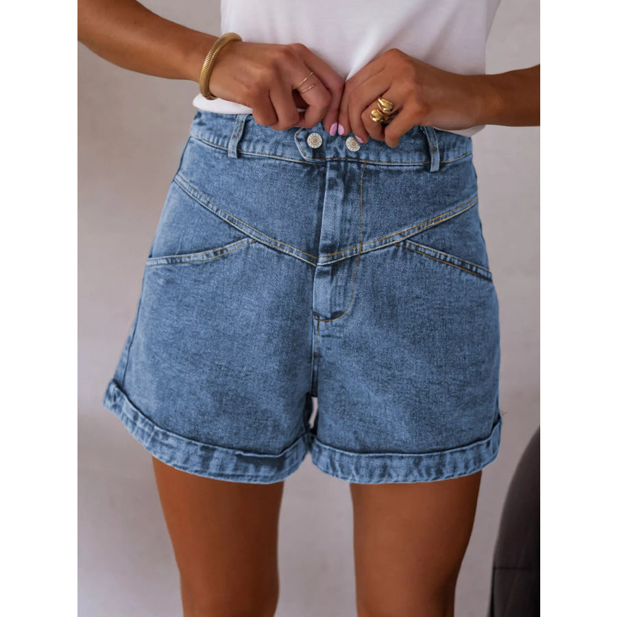 High-Waisted Denim Shorts Medium / 4 Apparel and Accessories