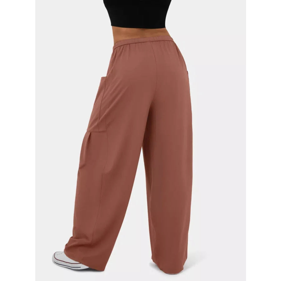 High-Waisted Drawstring Wide-Leg Pants Apparel and Accessories