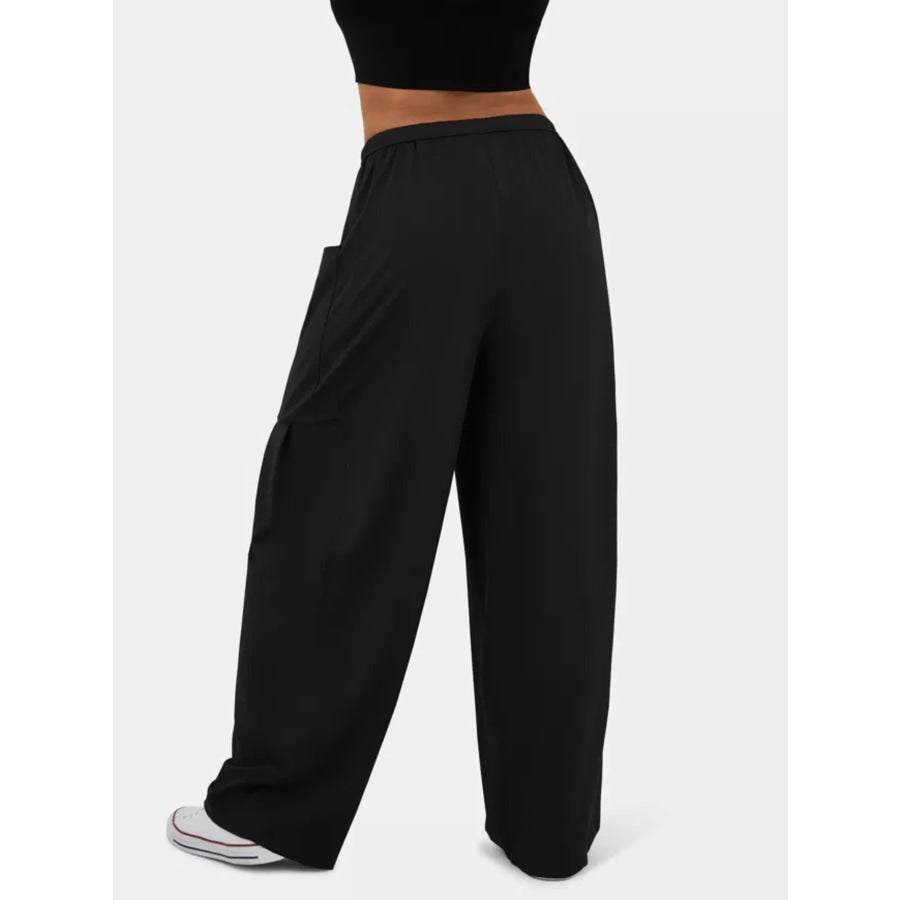 High-Waisted Drawstring Wide-Leg Pants Apparel and Accessories