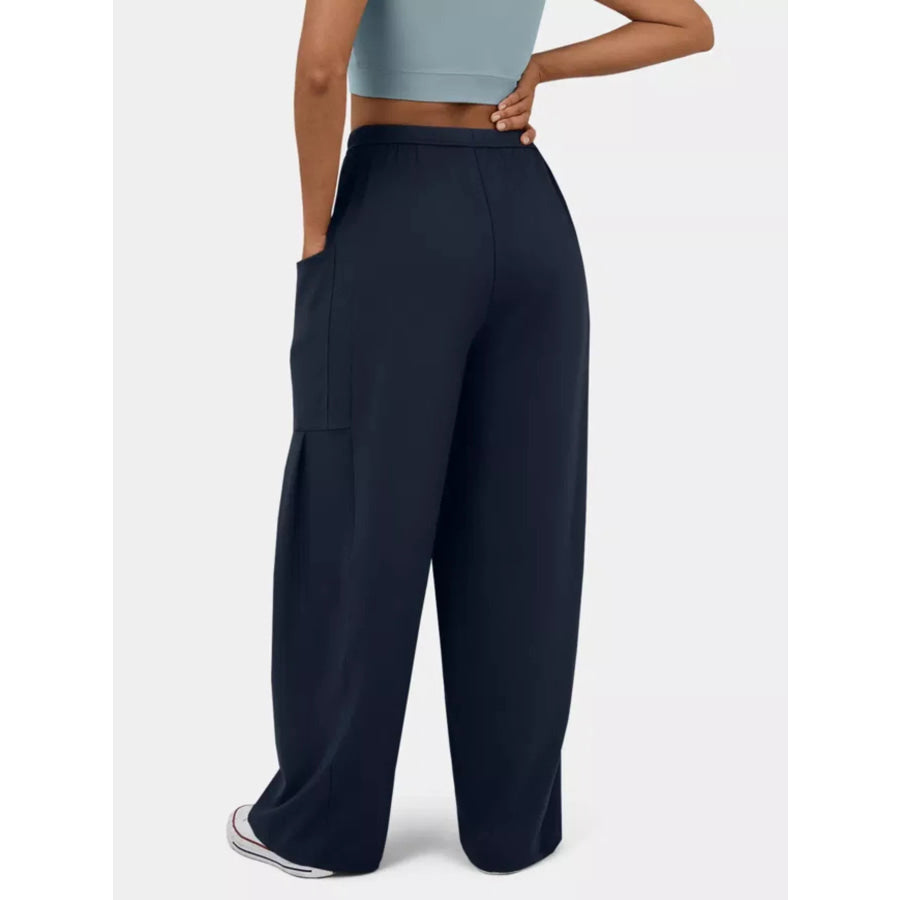 High-Waisted Drawstring Wide-Leg Pants Apparel and Accessories