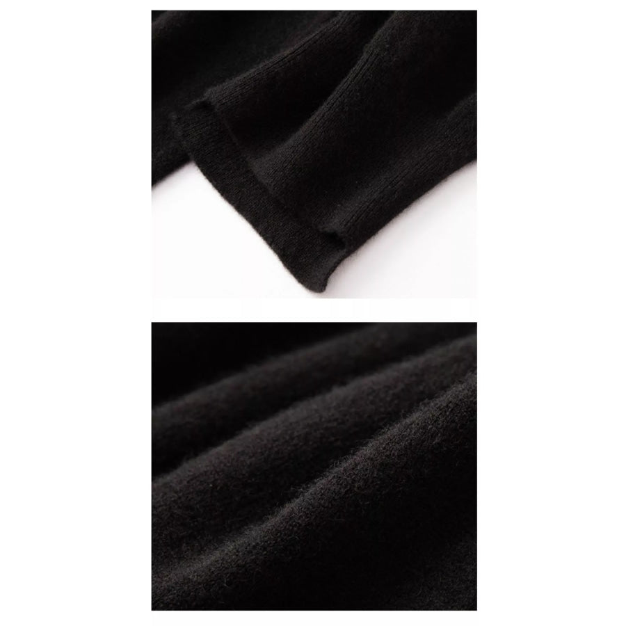 High-Waisted Drawstring Wool Sweater Pants Apparel and Accessories
