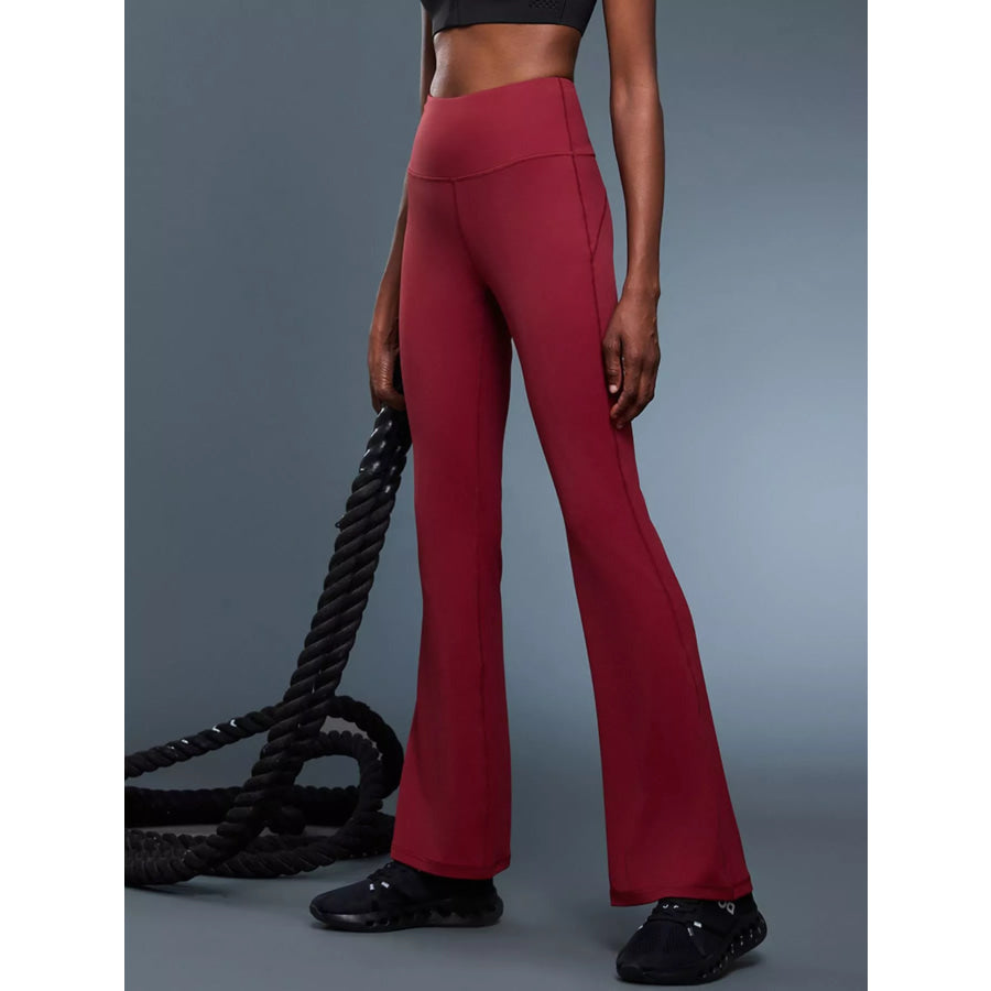 High-Waisted Flare Active Pants Apparel and Accessories