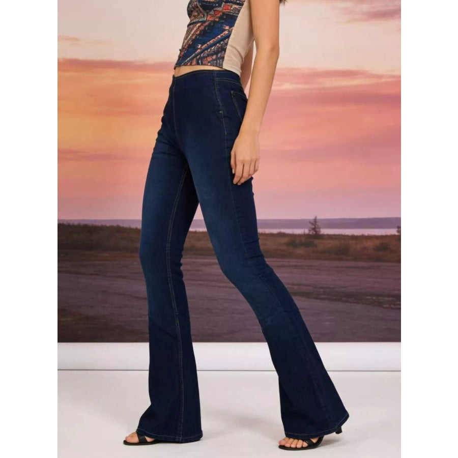 High-Waisted Flare Jeans Apparel and Accessories