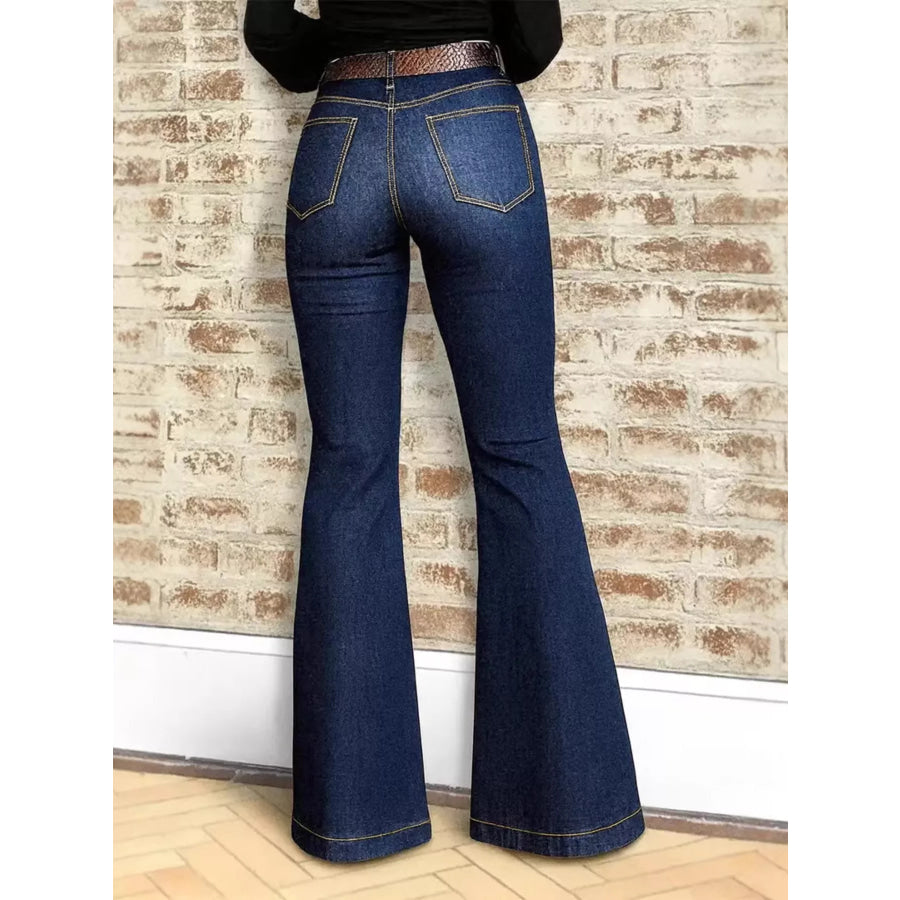 High-Waisted Flare Jeans Apparel and Accessories