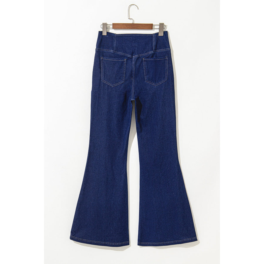 High-Waisted Flare Jeans Apparel and Accessories