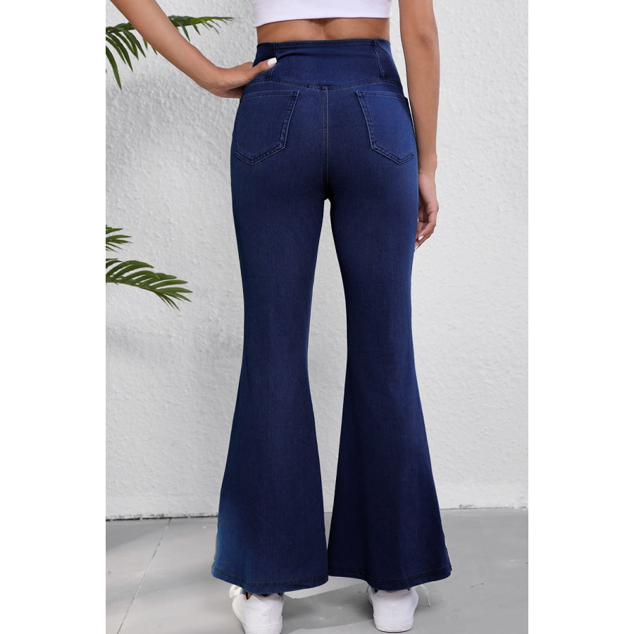 High-Waisted Flare Jeans Apparel and Accessories