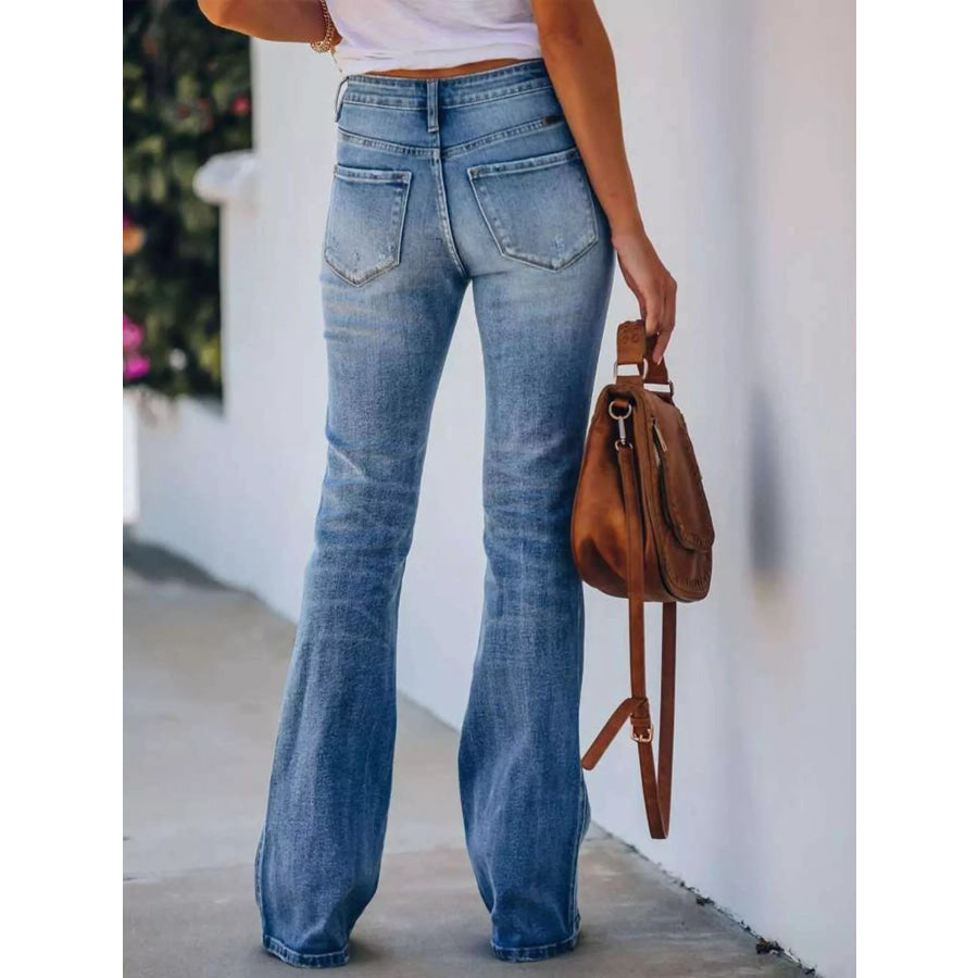 High-Waisted Flare Jeans Apparel and Accessories