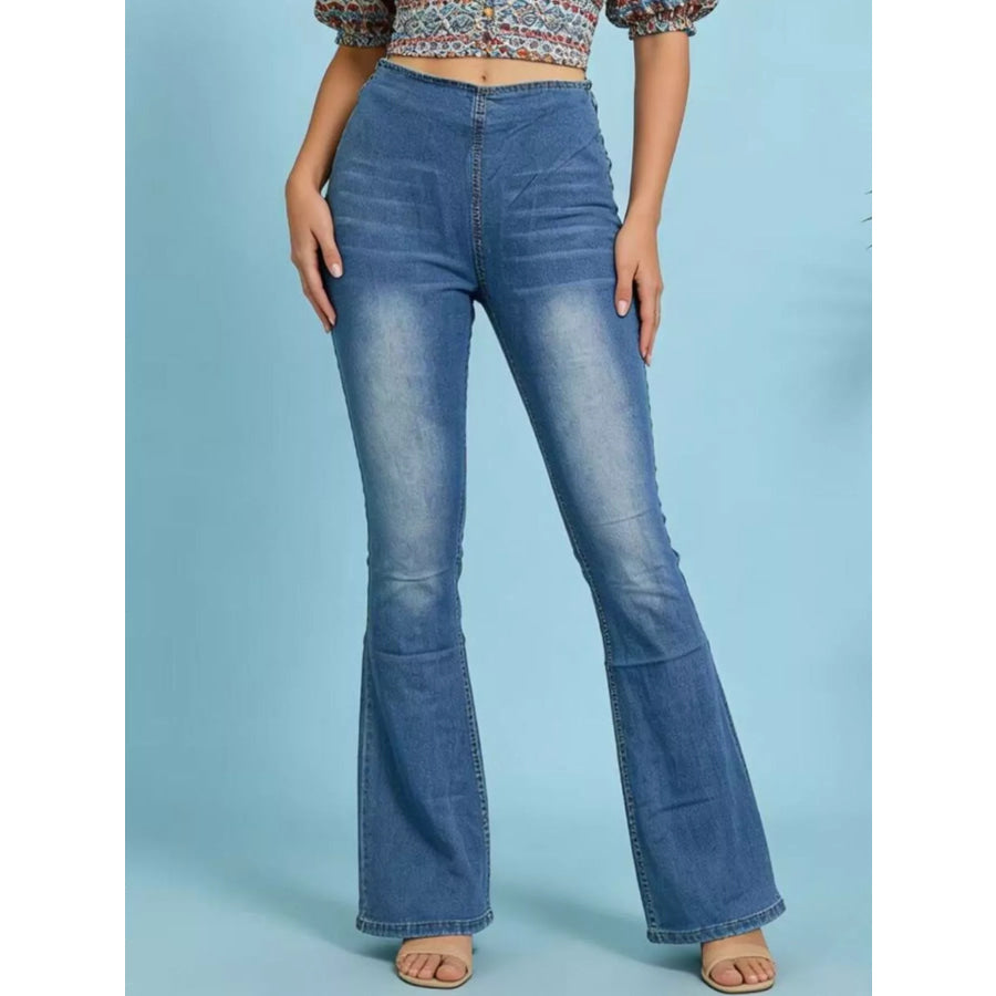 High-Waisted Flare Jeans Apparel and Accessories